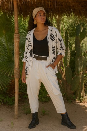 Kemer Detay Şalvar Kombin